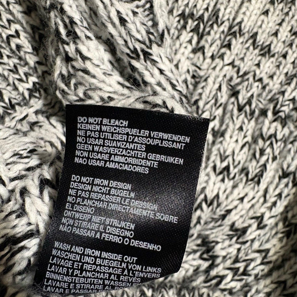 Leif Nelson Patchwork Turtleneck Sweater - Black … - image 6